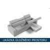 Rohová sedací souprava Adina Monolith 85 – úložný prostor v lenošce