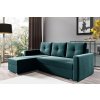 Rohový gauč s úložným prostorem - zelená