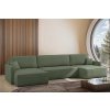 Zelená rohová sedací souprava s úložným prostorem