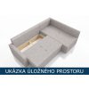 Rohová pohovka Fino – Paros 02, otevřený úložný prostor