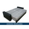 Rozkládací pohovka Aria – Berlin 02/Madryt 9100 v rozloženém stavu