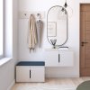 Moderní sestava do předsíně Bianco se zrcadlem a botníkem
