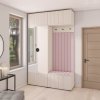 Předsíňová stěna Rayo 2 se zrcadlem a růžovým čalouněním