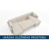 Sedačka Rubi – ukázka úložného prostoru