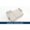 Rozkládací souprava Rubi Poso 14 rozložená na lůžko 131x206 cm