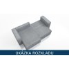 Sedačka Otto rozložená na lůžko 205x125 cm