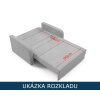 Rozkládací sedací souprava Hela 3 – lůžko 196×130 cm v rozložené poloze