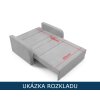Rozkládací pohovka Hela 2 rozložená na lůžko 196×110 cm