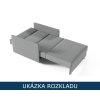 Rozkládací pohovka Norm 2 – rozložené lůžko pro spaní