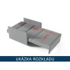 Flipo long – rozložená rozkládací pohovka s plochou 196×150 cm