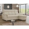 Rohová sedačka do L béžová s lenoškou vpravo Boston
