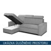 Rohová sedačka do L Lars s úložným prostorem – ukázka úložného prostoru