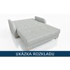 Rozkládací pohovka Pola 3 – rozložená na lůžko 133×195 Kronos 19