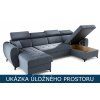 Úložný prostor rozkládací sedačky do U