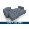 Rohová sedačka - rozklad