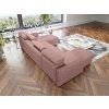 Růžová sedací souprava s rozkladem