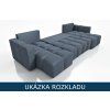 Rozložená sedačka do U