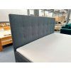 Modrá boxspring postel 180x200