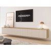 Závěsný TV stolek Bello 280 cm - dub/kašmír