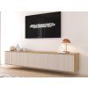 Závěsný TV stolek Bello 210 cm - dub/kašmír