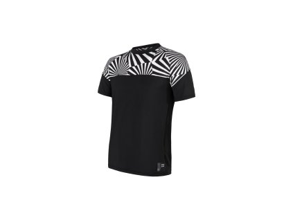SENSOR COOLMAX IMPRESS pánske tričko kr. rukáv čierna/geometry, v. S