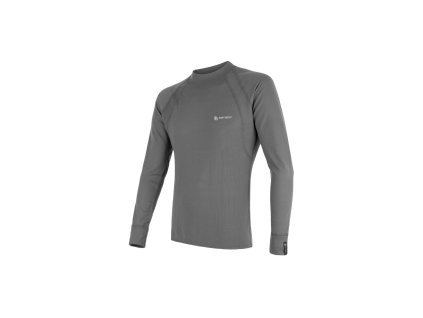 SENSOR DOUBLE FACE pánske tričko dl. rukáv sivá, v. M