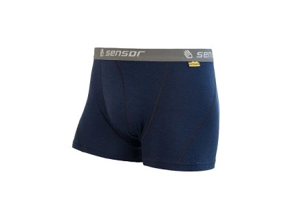SENSOR MERINO DF pánske boxerky sýta modrá