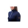 SENSOR MERINO UPPER dámska mikina krátky zips sýta modrá, v. M