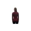 SENSOR MERINO UPPER dámska mikina krátky zips portská červená, v. S