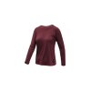 SENSOR MERINO AIR traveller dámske tričko dl. rukáv portská červená, v. M