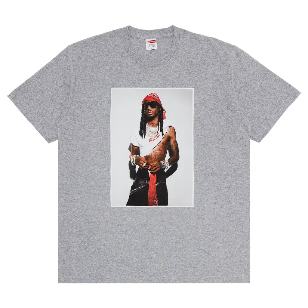 Supreme Playboi Carti Tee Heather Grey - Released