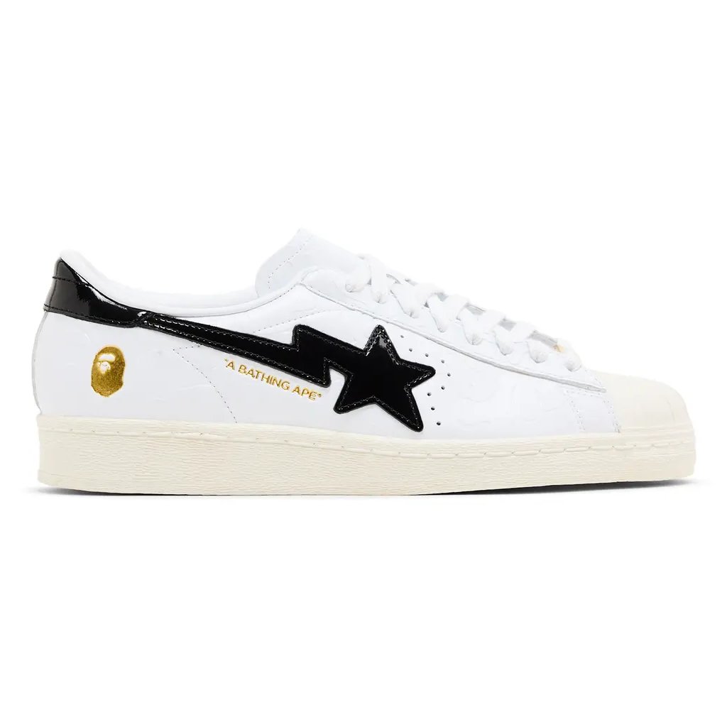 adidas Superstar Vintage Bape White Black 1