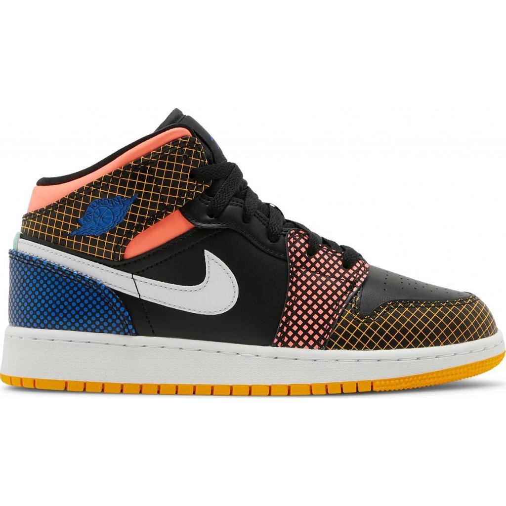 Jordan 1 Mid MMD Multi Color Grid (GS) 1