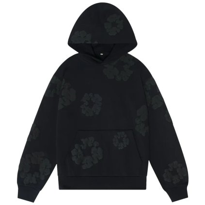 Denim Tears Cotton Wreath Hoodie Black Monochrome 1