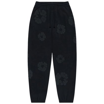 Denim Tears Cotton Wreath Sweatpants Black Monochrome 1