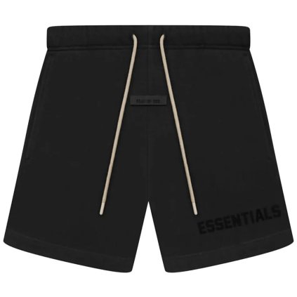 Fear of God Essentials Cream Drawstring Sweatshort Jet Black