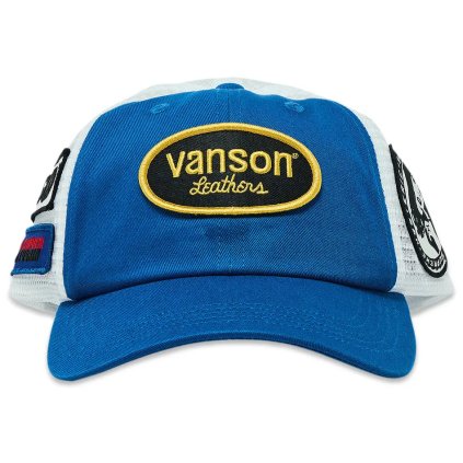 Supreme Hysteric Glamour Vanson Leather Mesh Back 6 Panel Blue 1