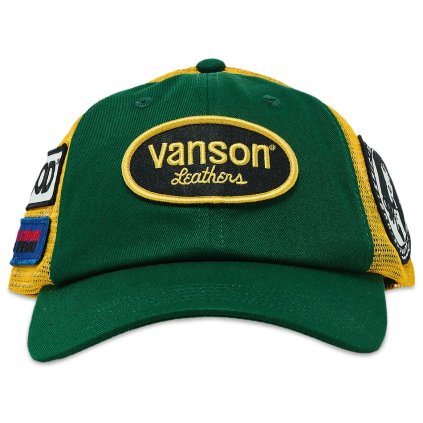 Supreme Hysteric Glamour Vanson Leather Mesh Back 6 Panel Green 1
