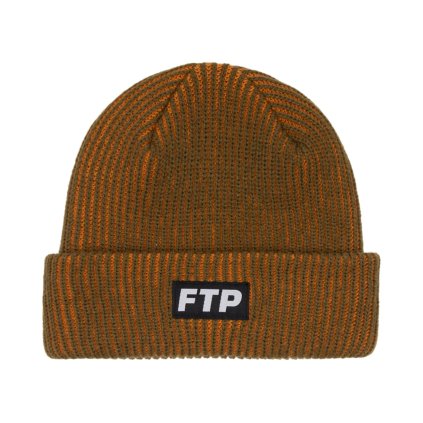 FTP 2 Tone Logo Beanie Olive 1