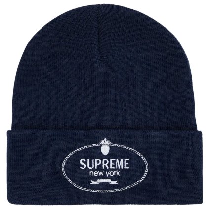 Supreme Crest Beanie Navy 1