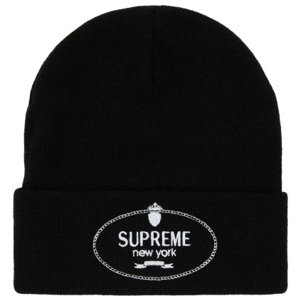 Supreme Crest Beanie Black 1