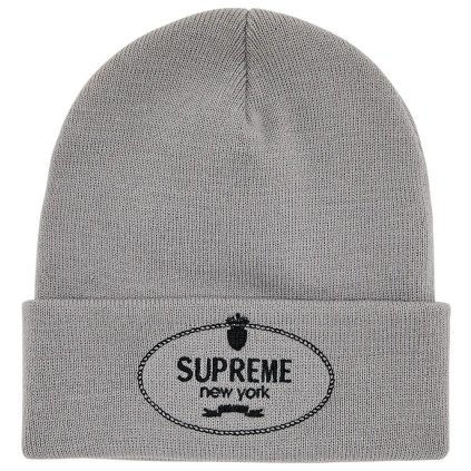 Supreme Crest Beanie Grey 1
