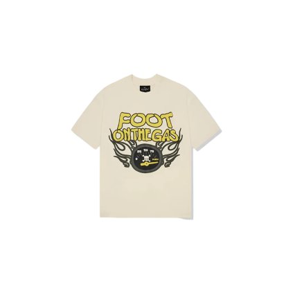 Broken Planet Foot On The Gas T shirt Vanilla White 1