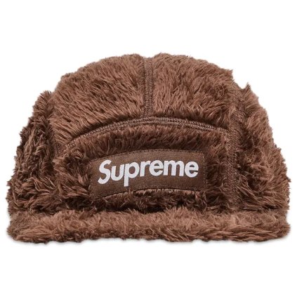 Supreme Fuzzy Camp Cap Brown 1