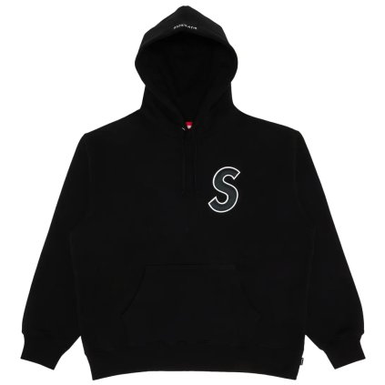 Supreme S Logo Hooded Sweatshirt (SS25) Black 1