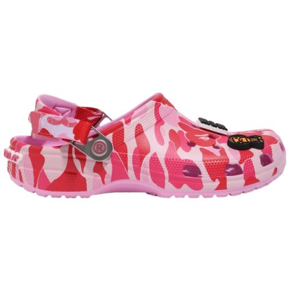 Crocs Classic Clog A Bathing Ape ABC Camo Pink 1