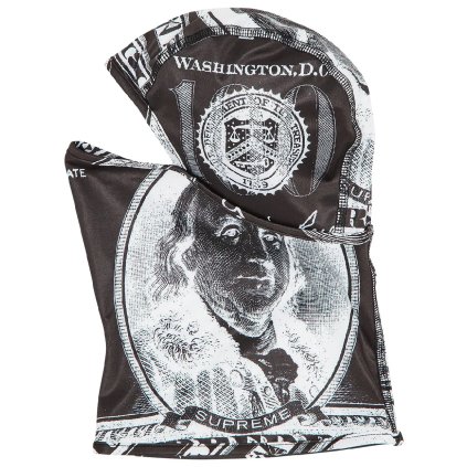 Supreme Lightweight Balaclava Black Money 1