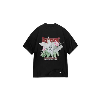 Represent Double Distilled T Shirt Off Black