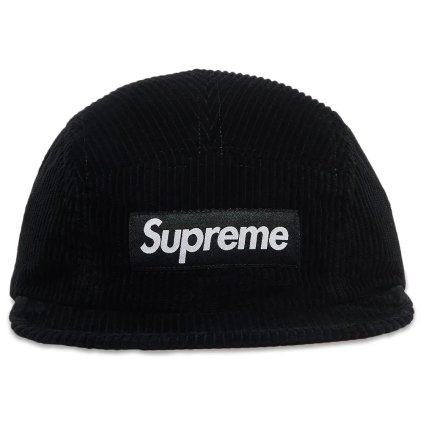 Supreme Corduroy Camp Cap (SS25) Black 1