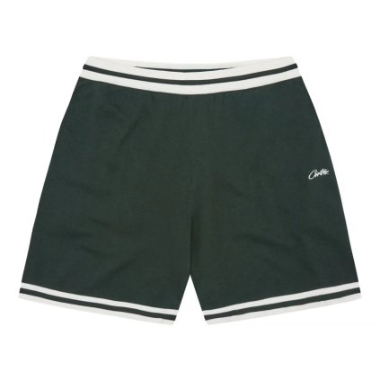 Corteiz Deala Knit Shorts Forest Green